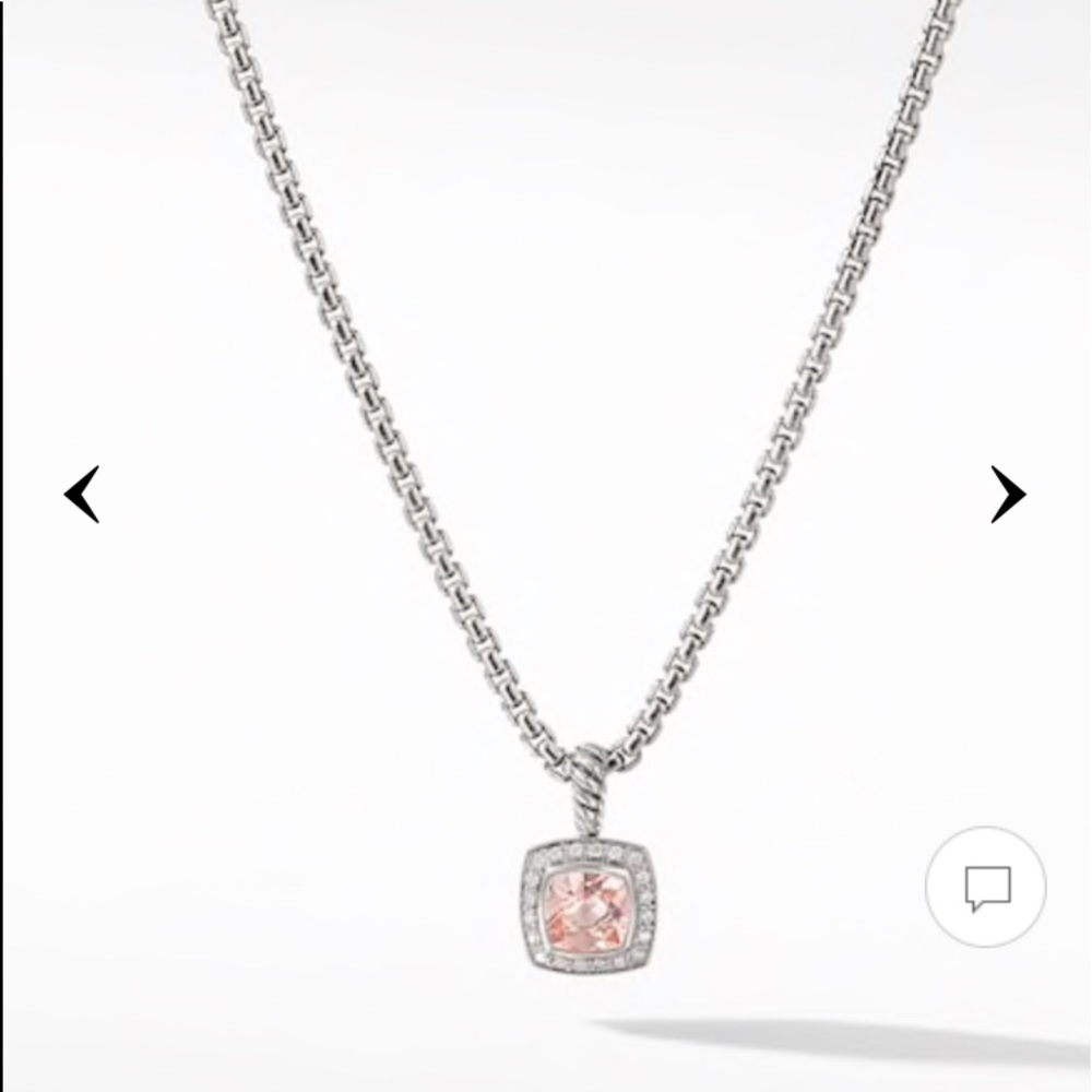 Petite Albion Pendant with Morganite on Chain
